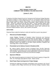 Mountwest Community and Technical College / Blue Ridge Community and Technical College / Bridgemont Community and Technical College / Resolution / Virginia / Kanawha Valley Community and Technical College / Southern West Virginia Community and Technical College / West Virginia / North Central Association of Colleges and Schools / Southern United States