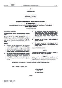 Commission Implementing Regulation (EU) No[removed]of 29 February 2012 amending Regulation (EU) No[removed]as regards clarification and simplification of certain specific aviation security measuresText with EEA relevan