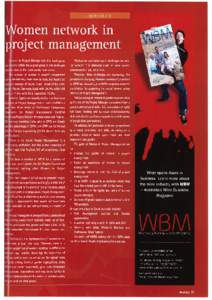 omen network in roject management in Project Management is a focal group which has a good grasp ofthe challenges  of women in project