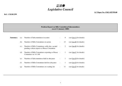 立法會  Legislative Council LC Paper No. CB[removed]Ref : CB2/R/2/99