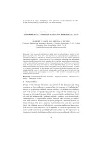 R. Buccheri et al. (eds.); Endophysics, Time, Quantum and the Subjective; 81–102 c 2005 World Scientific Publishing Co. All rights reserved. ° ENDOPHYSICAL MODELS BASED ON EMPIRICAL DATA