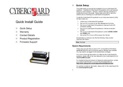 Microsoft Word - SnapGearQuickInstalldoc