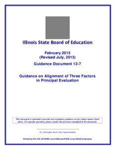 Guidance Document[removed]Guidance on Alignment of Three Factors in Principal Evaluation