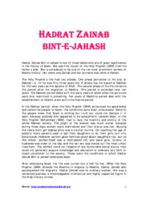 Microsoft Word - Hadrat Zainab Bint.doc