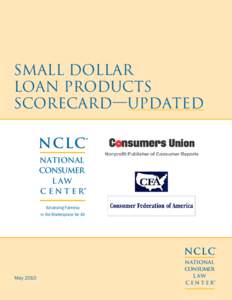 Small Dollar Loan Products Scorecard—Update
