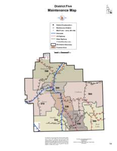 District Five  Maintenance Map District Headquarters