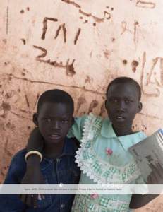 UNICEF/HQ06[removed]Mariella Furrer  Sudan, 2006, Children outside their classroom at Comboni Primary School in Rumbek, in Southern Sudan. 4