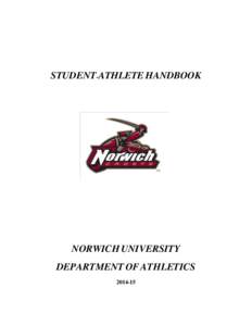 STUDENT-ATHLETE HANDBOOK  NORWICH UNIVERSITY DEPARTMENT OF ATHLETICS[removed]