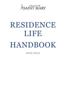 RESIDENCE LIFE HANDBOOK[removed]  CSM RESIDENCE LIFE