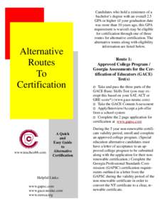 Routes for certification brochure to convert