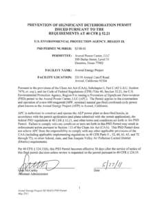 Air pollution in the United States / Energy in the United States / Avenal /  California / Clean Air Act / Natural gas / Emission standard / Heat recovery steam generator / Not-To-Exceed / Gas turbine / Energy / Technology / Mechanical engineering