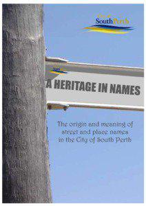 21 Origin and Meaning of Street and Place Names REFORMATTED 2011