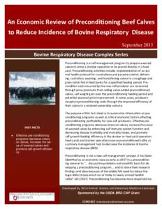 value of preconditioning on reducing the incidence of BRD