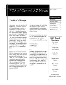 F UNE R AL CON S UME RS ALL IANCE OF CE NT R AL AZ FCA of Central AZ News  W IN T ER[removed]