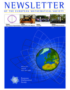 NE WS L E T T ER OF THE EUROPEAN MATHEMATICAL SOCIETY