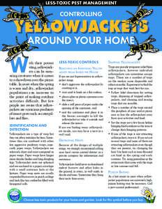 Less-Toxic Pest Management  controlling Yellowjackets around your home