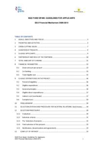 NGO FUND SPAIN: GUIDELINES FOR APPLICANTS EEA Financial MechanismTABLE OF CONTENTS 1