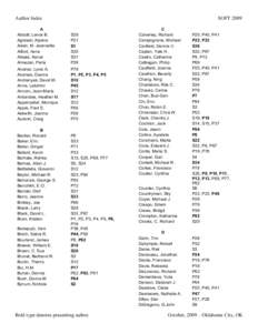 Author Index  SOFT 2009