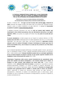 _________  ____ IL PICCOLO IDROELETTRICO CONSOLIDA LA SUA POSIZIONE E SI ATTESTA UNA TRA LE FONTI DI ENERGIA RINNOVABILE