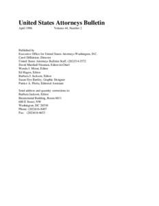 U.S. Attorneys' Bulletin Vol 44 No 02