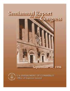 Under the provisions of the Inspector General Act of 1978, Public Law[removed], as amended, we report twice yearly to the Congress on the activities of the Office of Inspector General. We describe the major problems, abus