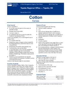 Topeka Regional Office Kansas Cotton Fact Sheet