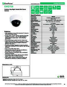 Analog Solutions  www.everfocus.com EMD700