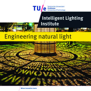 Focussing on lighting solutions  Education The TU/e Intelligent Lighting Institute (ILI) was established in 2010 to investigate novel intelligent lighting solutions that will become