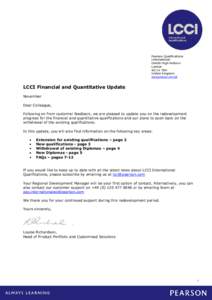 Pearson Qualifications International One90 High Holborn London WC1V 7BH United Kingdom