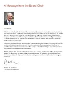 A Message from the Board Chair   