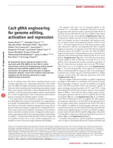 brief communications  © 2015 Nature America, Inc. All rights reserved. Cas9 gRNA engineering for genome editing,