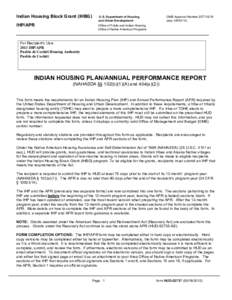 Indian Housing Block Grant (IHBG)  U.S. Department of Housing and Urban Development  IHP/APR