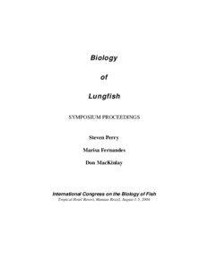 Biology of Lungfish