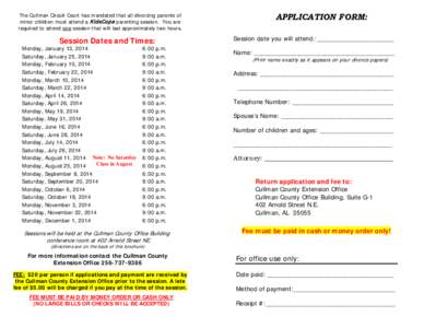 The Cullman Circuit Court has mandated that all divorcing parents of minor children must attend a two-hour KidsCope session