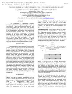 Liquids / Biotechnology / Microfluidics / Resistor / Joule heating / Drop / Wetting / Soft matter / Matter / Physics