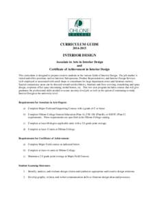 Interior Design AA Degree, Certificate[removed]Curriculum Guide - Ohlone College