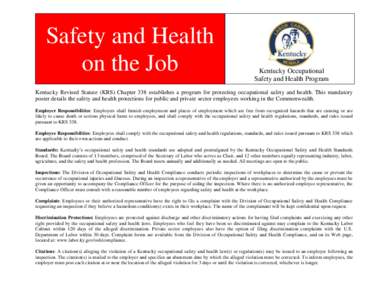 Safety & Health Protection On The Job