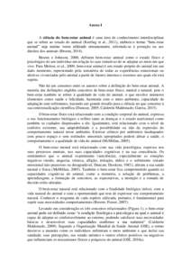 Anexo I A ciência do bem-estar animal é uma área de conhecimento interdisciplinar que se refere ao estado do animal (Keeling et al., 2011), embora o termo “bem-estar animal” seja muitas vezes utilizado erroneament