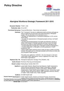 Aboriginal Workforce Strategic Framework[removed]