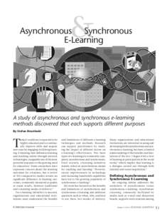 &  Asynchronous Synchronous E-Learning  A study of asynchronous and synchronous e-learning