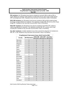 Drug-Resistant Tuberculosis Cases,