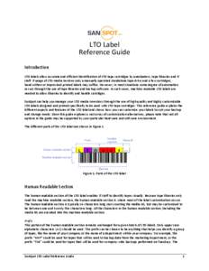 Tape library / Barcode / Label / Human-readable medium / Tape drive / Schutzstaffel / Identifier / Information / Technology / Linear Tape-Open / Optical character recognition / Computing