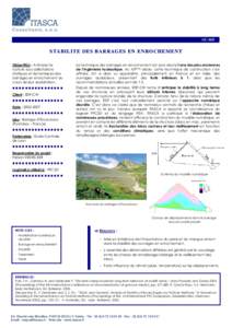 GC-060  STABILITE DES BARRAGES EN ENROCHEMENT Objectif(s) : Anticiper la rupture sous sollicitations statiques et dynamiques des