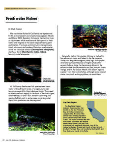 Measures of Biodiversity: Richness, Rarity, and Endemism  Freshwater Fishes By Chuck Knutson  The freshwater fishes of California are represented