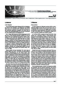 Mitteilungsblatt  Nr. 30 Oktober[removed]Geschäftsstelle: Dr. Beatrice Miranda, ETH Zentrum, CHN, CH-8092 Zürich, E-Mail: [removed], http://saguf.scnatweb.ch