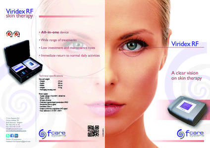 Viridex RF skin therapy • All-in-one device • Wide range of treatments