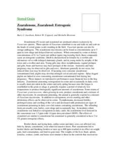 Biology / Fusarium / Agriculture / Gibberella zeae / Vomitoxin / Silage / Dairy farming / Health / Mycotoxins / Resorcinols / Zearalenone