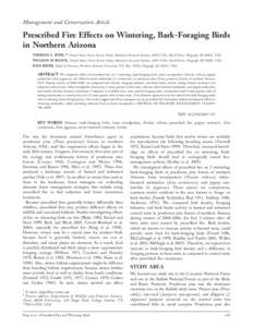 Prescribed fire effects on wintering, bark-foraging birds in northern Arizona