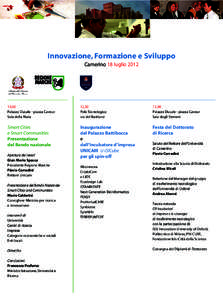 Innovazione, Formazione e Sviluppo Camerino 18 luglio[removed]Palazzo Ducale - piazza Cavour Sala della Muta