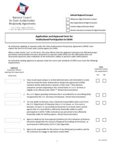 Indicate Regional Compact: Midwestern Higher Education Compact New England Board of Higher Education Southern Regional Education Board Western Interstate Commission for Higher Education